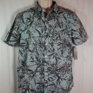 Men's Button up Short Sleeve Tropical Camp Shirt M